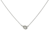 14k White Gold .35ct  G VS2 Pear Shape with Halo Round Diamond Pendant